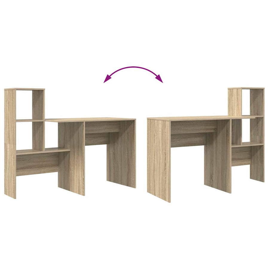 Desk Sonoma Oak Engineered Wood 131,5 x 50 x 106,5 cm