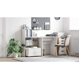 Drawer Cabinet with Wheel White 55 x 45 x 31 cm - Low Angle