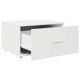 Drawer Cabinet with Wheel White 55 x 45 x 31 cm - Top-Down View