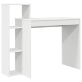 Desk with Shelf White 100 x 40 x 90 cm Engineered wood - Front View