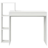 Desk with Shelf White 100 x 40 x 90 cm Engineered wood - 45-Degree Angle