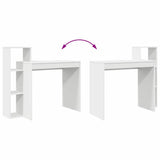 Desk with Shelf White 100 x 40 x 90 cm Engineered wood - Extra Image