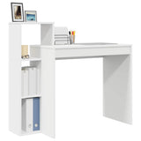 Desk with Shelf White 100 x 40 x 90 cm Engineered Wood