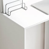 Desk with Shelf White 78.5 x 37 x 154.5 cm Engineered wood - Top-Down View