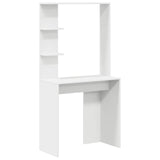 Desk with Shelf White 78,5 x 37 x 154,5 cm Engineered Wood - Front View