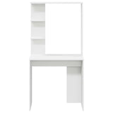 Desk with Shelf White 78,5 x 37 x 154,5 cm Engineered Wood - 45-Degree Angle