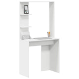 Desk with Shelf White 78.5 x 37 x 154.5 cm Engineered wood - Side View