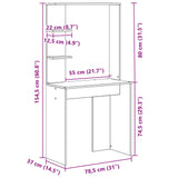 Desk White Engineered Wood 78,5 x 37 x 154,5 cm - Extra Image