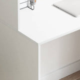 Desk with Shelf White 102 x 50 x 124 cm Engineered Wood