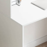 Desk with Shelf White 102 x 50 x 124 cm Engineered wood - Top-Down View