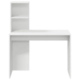 Desk with Shelf White 102 x 50 x 124 cm Engineered wood - 45-Degree Angle