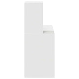 Desk with Shelf White 102 x 50 x 124 cm Engineered wood - Rear View