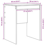 Desk Other White 60 x 50 x 76 cm Engineered wood - Extra Image