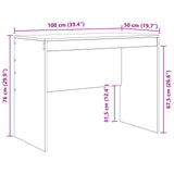 Desk White 100 x 50 x 76 cm