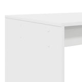 Desk with Shelf White 108 x 55 x 103.5 cm Engineered Wood - Low Angle