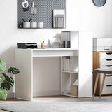 Desk with Shelf White 108 x 55 x 103.5 cm Engineered Wood