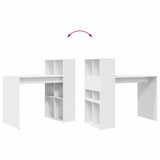 Desk with Shelf White 108 x 55 x 103.5 cm Engineered Wood - Extra Image