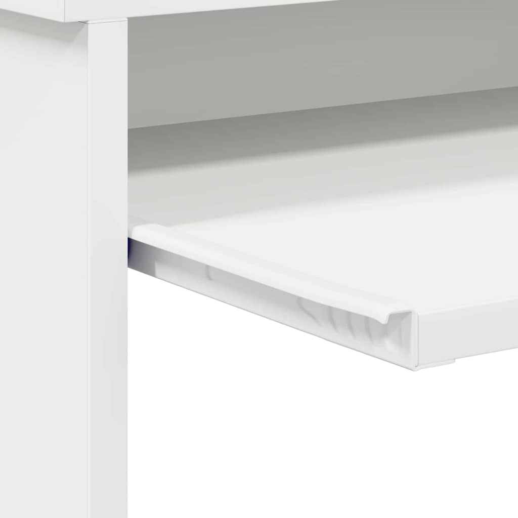 Desk with Shelf White 106 x 40 x 88.5 cm Engineered Wood