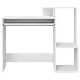 Desk with Shelf White 106 x 40 x 88.5 cm Engineered Wood - Rear View