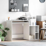 Desk White 120,5 x 44 x 88,5 cm Engineered Wood