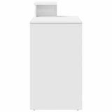 Desk with Storage White 120.5 x 44 x 88.5 cm Engineered Wood - Close-Up Angle