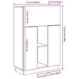 Desk with Shelf White 71.5 x 31.5 x 106.5 cm Engineered Wood