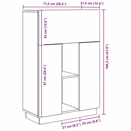 Desk White 71.5 x 31.5 x 106.5 cm Engineered Wood, image 11