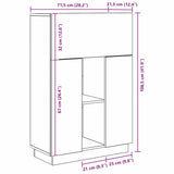 Desk with Shelf White 71.5 x 31.5 x 106.5 cm Engineered Wood - Extra Image