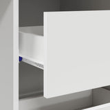 Desk with Drawer White 90 x 37.5 x 75 cm Engineered Wood - Extra Image