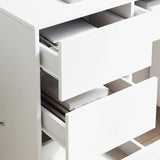 Desk with Drawer White 90 x 37.5 x 75 cm Engineered Wood - Top-Down View