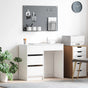 Desk White Engineered Wood 90 x 37.5 x 75 cm