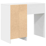 Desk with Drawer White 90 x 37.5 x 75 cm Engineered Wood - Low Angle