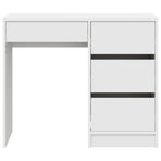 Desk White Engineered Wood 90 x 37.5 x 75 cm