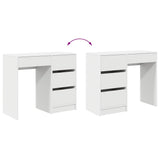 Desk with Drawer White 90 x 37.5 x 75 cm Engineered Wood - Extra Image