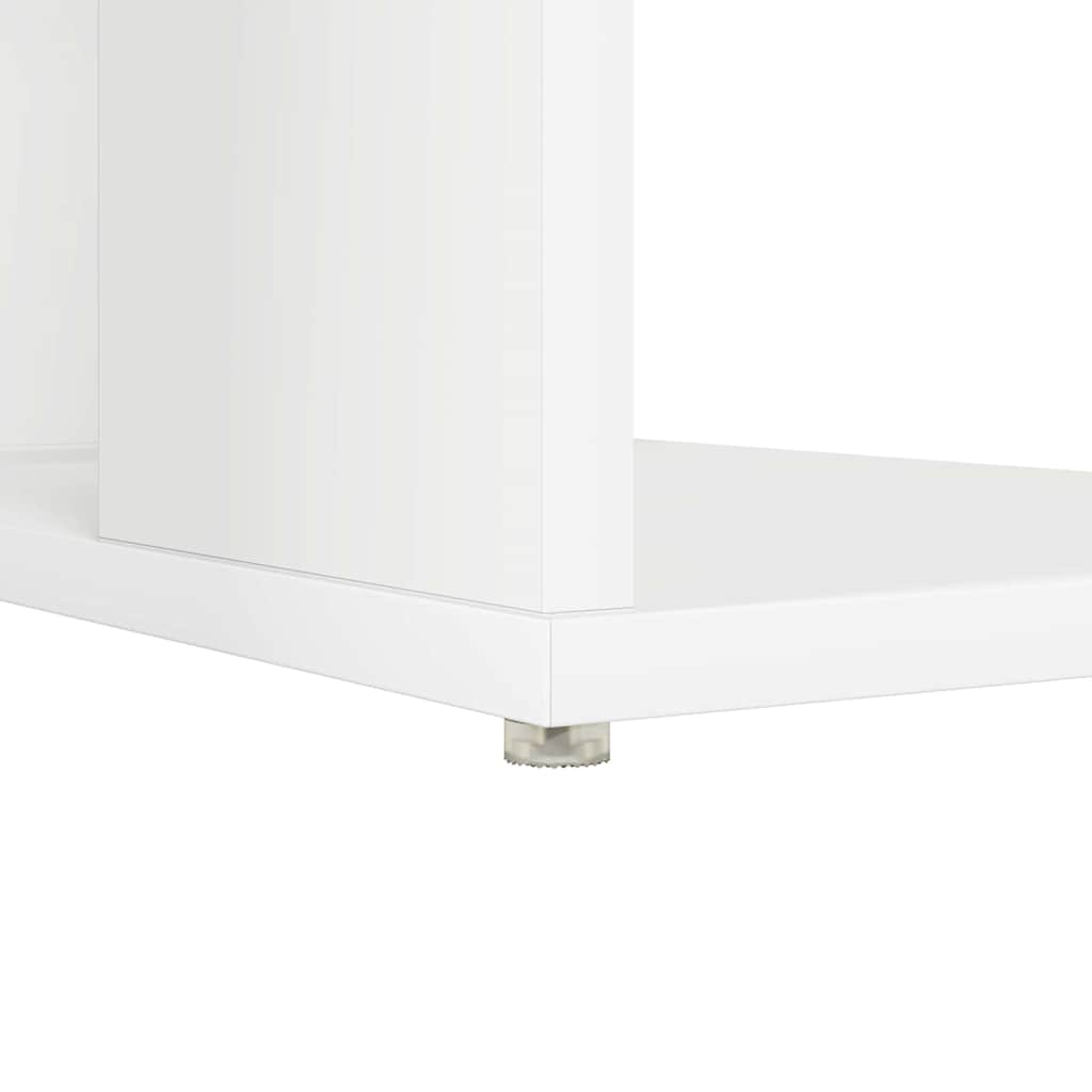 Desk with Storage White 130 x 50.5 x 75 cm Engineered Wood