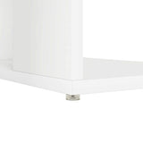 Desk with Storage White 130 x 50.5 x 75 cm Engineered Wood - Extra Image