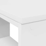 Desk with Shelf White 90 x 50 x 75 cm Engineered Wood - Low Angle