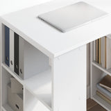 Desk with Shelf White 90 x 50 x 75 cm Engineered Wood - Top-Down View