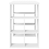 Desk with Shelf White 90 x 50 x 75 cm Engineered Wood - Rear View