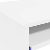 Desk with Shelf White 77.5 x 43 x 79 cm Engineered Wood - Extra Image