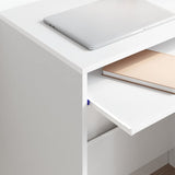 Desk with Shelf White 77.5 x 43 x 79 cm Engineered Wood - Top-Down View