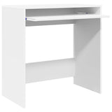 Desk with Shelf White 77.5 x 43 x 79 cm Engineered Wood - 45-Degree Angle