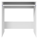 Desk with Shelf White 77.5 x 43 x 79 cm Engineered Wood - Rear View