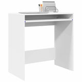 Desk with Shelf White 77.5 x 43 x 79 cm Engineered Wood - Side View