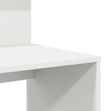 Desk with Storage White 90 x 48 x 101.5 cm Engineered Wood - Low Angle