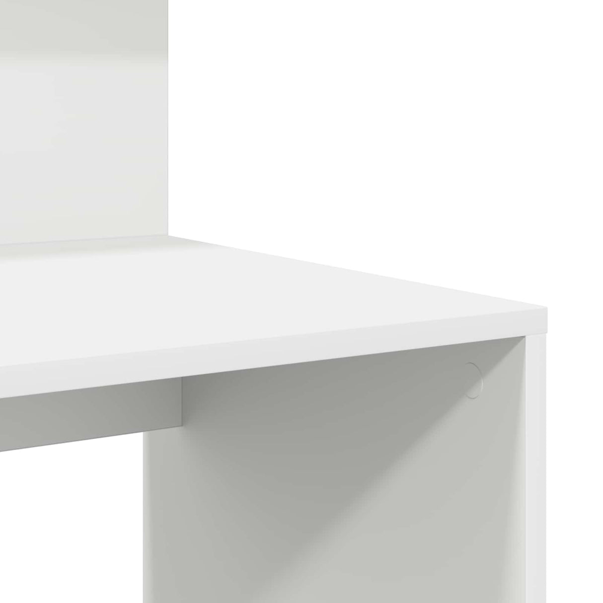 Desk with Shelf White 90 x 48 x 101,5 cm Engineered Wood