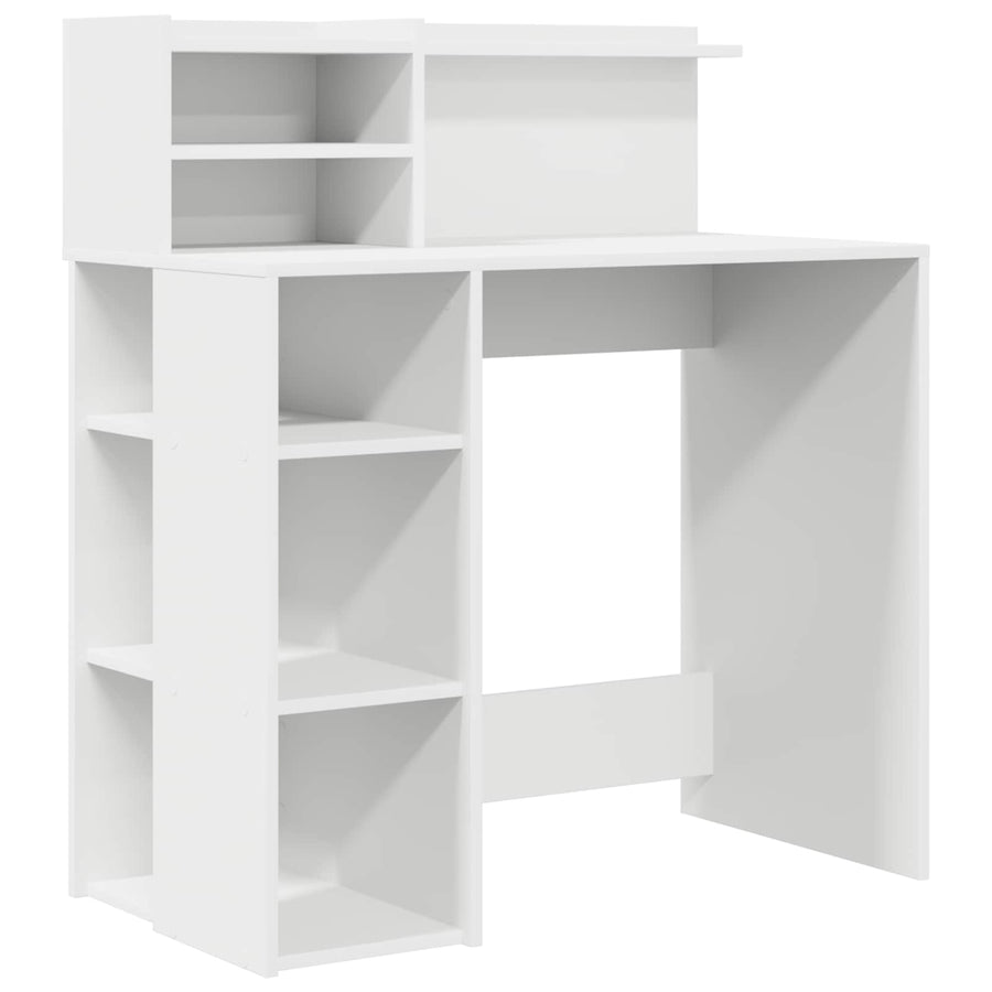 Desk White Engineered Wood 90 x 48 x 101,5 cm