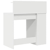 Desk with Storage White 90 x 48 x 101.5 cm Engineered Wood - Close-Up Angle