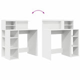 Desk with Storage White 90 x 48 x 101.5 cm Engineered Wood - Extra Image