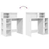 Desk with Shelf White 90 x 48 x 101,5 cm Engineered Wood